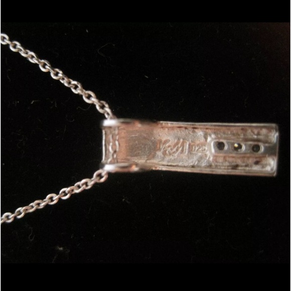 STERLING SILVER 925
Pendant w/ 3 Stones
on Wheat Chain Necklace - Picture 10 of 12